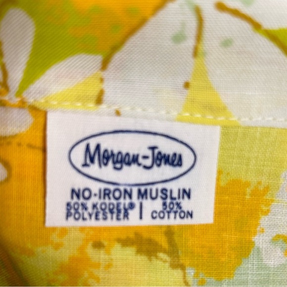 MORGAN JONES RARE VINTAGE 1970’s DAISIES with yellows/ orange/ greens- NWOT - Picture 2 of 4